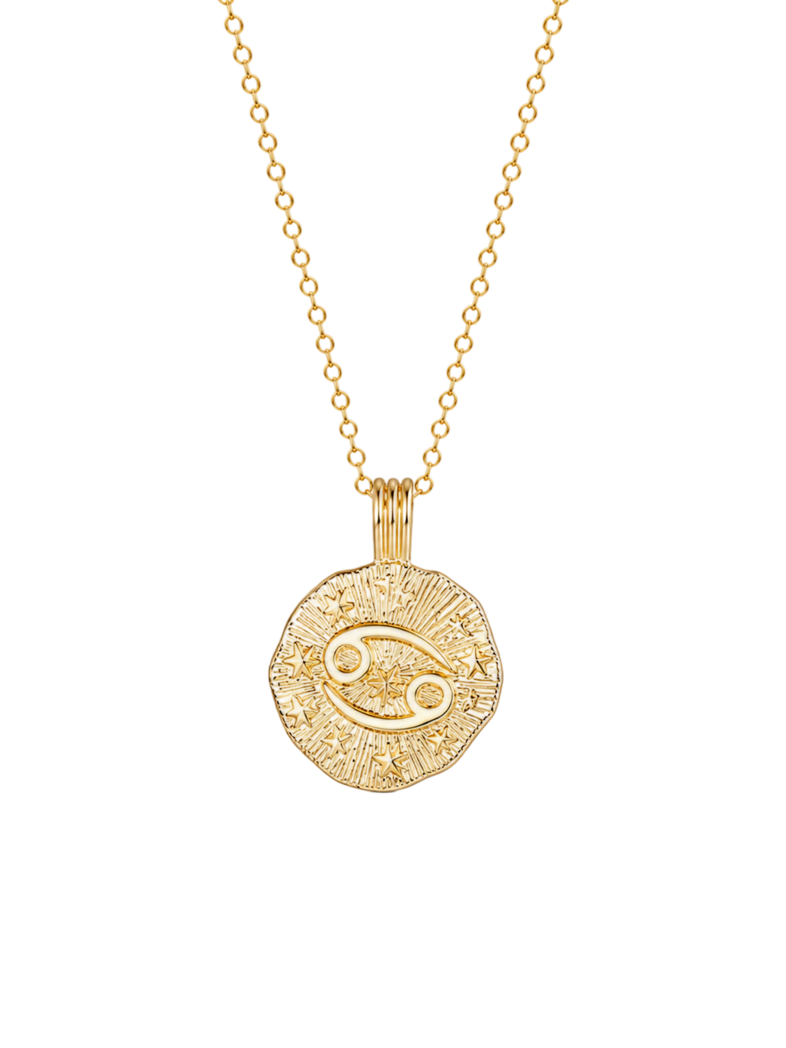Sun in cancer necklace - 22k gold vermeil